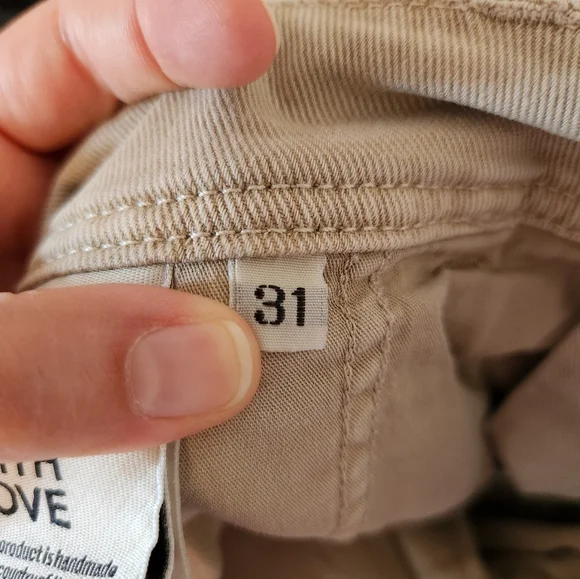 Closed Made In Italy Khaki Colored Jeans Size 31 - Picture 7 of 7